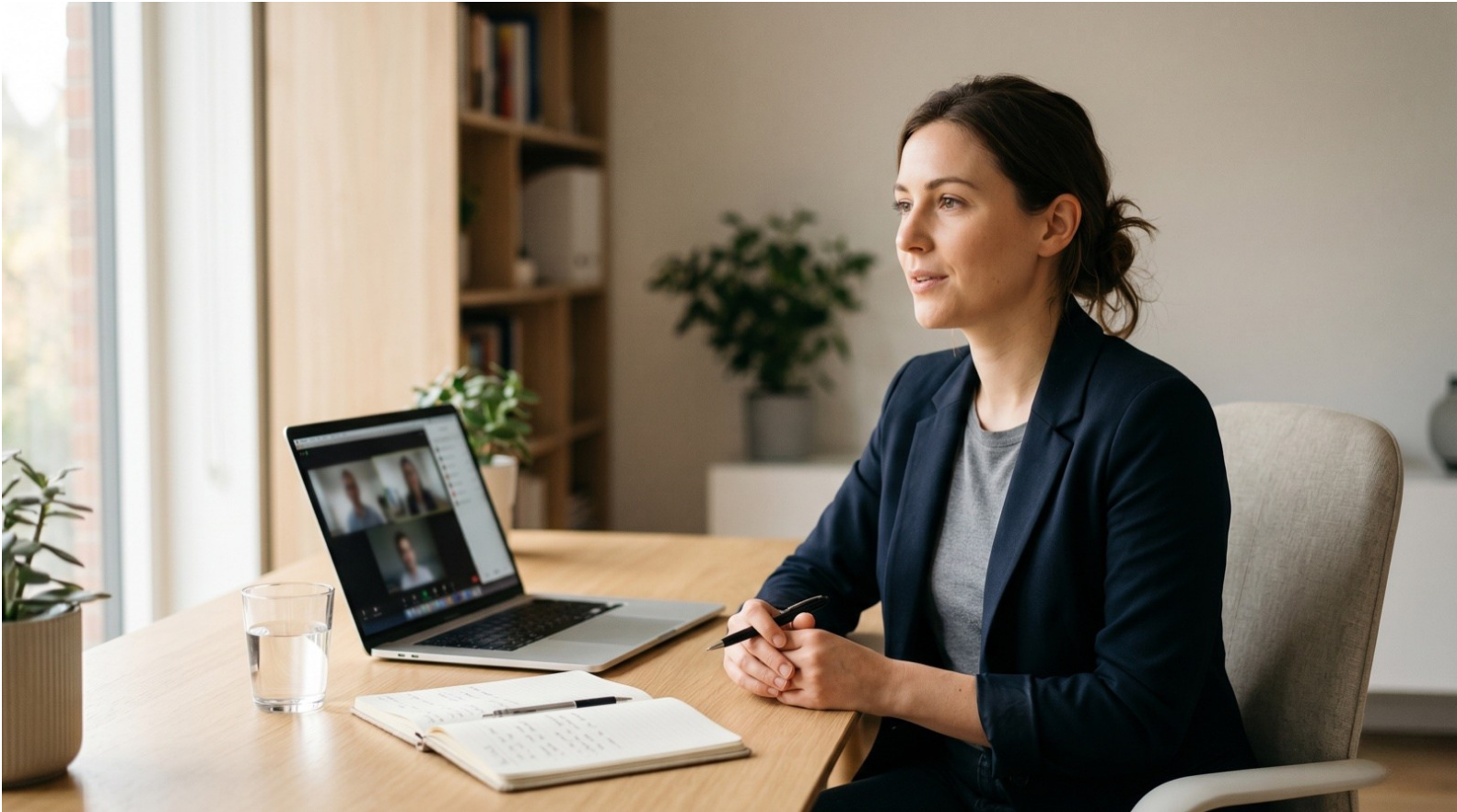 Candidate calming down before a remote interview